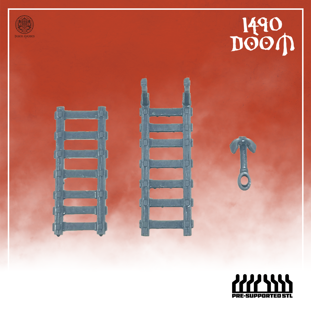 1490 Doom Climbing Gear - Ladders and Grappling Hooks - STLs