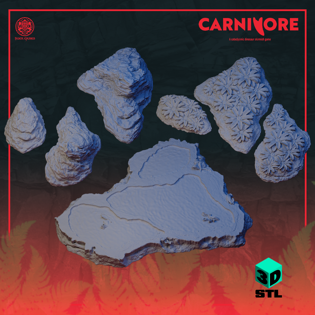 CARNIVORE Dense Terrain Set - STL