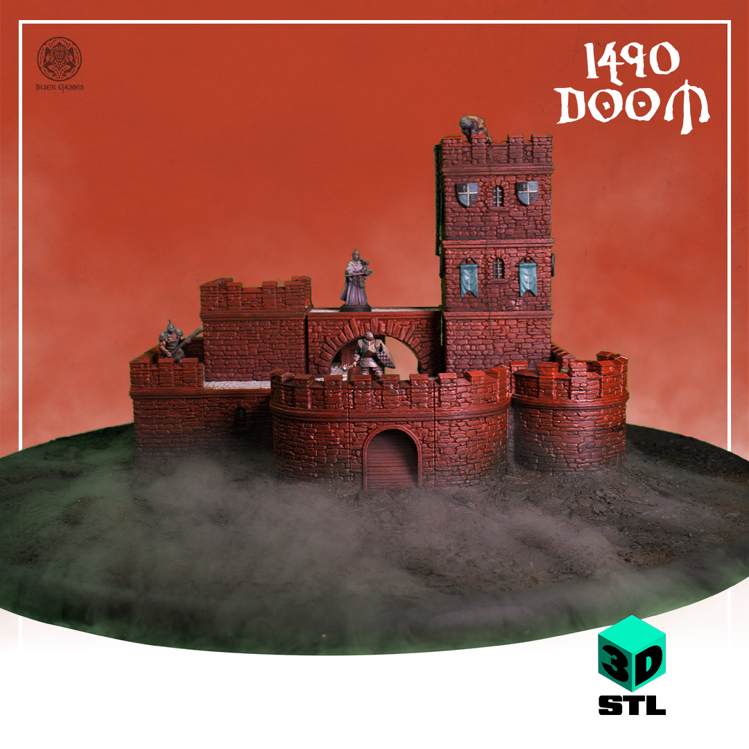 1490 Doom Modular Castle - The Keep STL